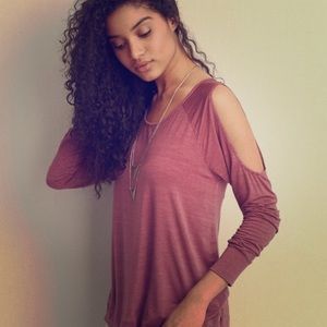 AEO cold shoulder long sleeve